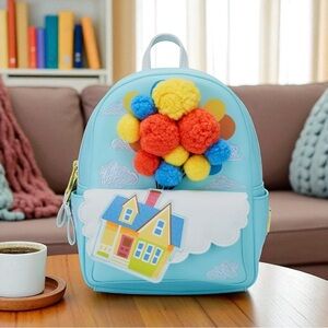 Loungefly Disney Pixar Up Floating House Pom Pom Mini Backpack - NWT